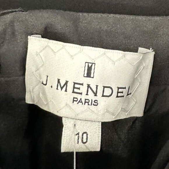 J Mendel Black Sequin Strapless Dress Size 10 100% Silk Short Mini Sheath - Picture 10 of 11